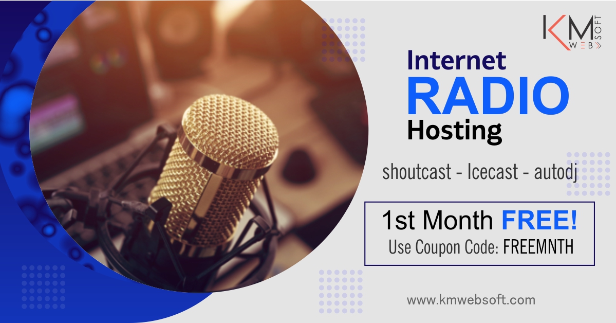 shoutcast radio hosting 1 month free