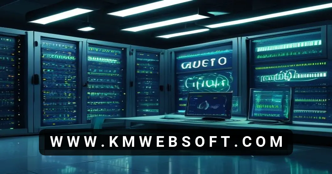 A futuristic, high‑resolution depiction of a Linux VPS environment for AI workloads, featuring illuminated server racks, GPU bars, and a neural‑network schematic, all set within a dim, professional data‑center setting.