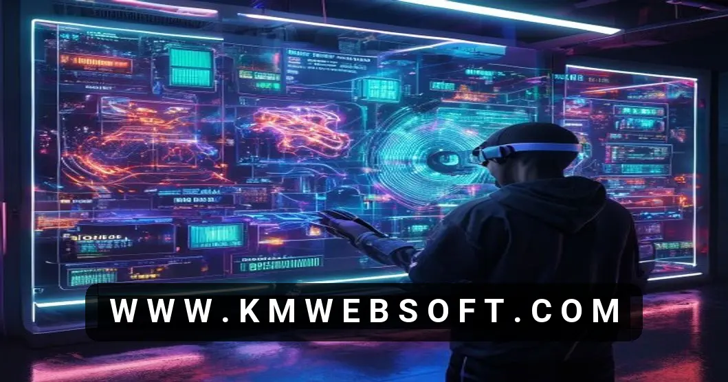 A cyberpunk-inspired control room featuring a Linux server rack, holographic AI neural network, floating Docker containers, a load-balancing scale, security shield icon, real-time performance graphs, and a technician adjusting settings—illustrating the challenges of hosting AI models on Linux virtual servers.