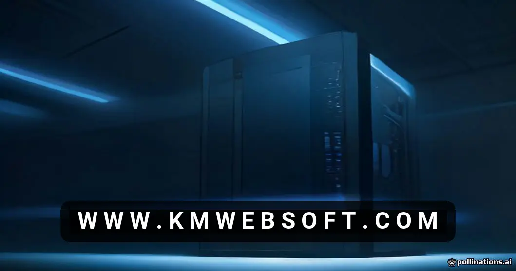 An HD cinematic view of a futuristic data center with sleek servers and glowing LEDs, a holographic network map, and stylized digital creatures flowing through data streams, illustrating Palworld server hosting and performance tuning.