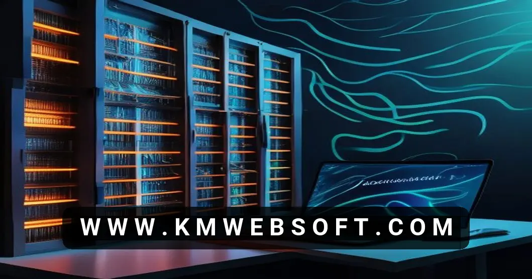 A hyper‑realistic image of a modern Linux‑based data‑center showcasing AI performance: a glowing server rack with orange‑green LEDs, a holographic Linux penguin, and a transparent screen displaying a bright neural‑network graph. A sleek laptop with an illuminated terminal window adds an open‑source coding vibe, all set against a dark, atmospheric background.