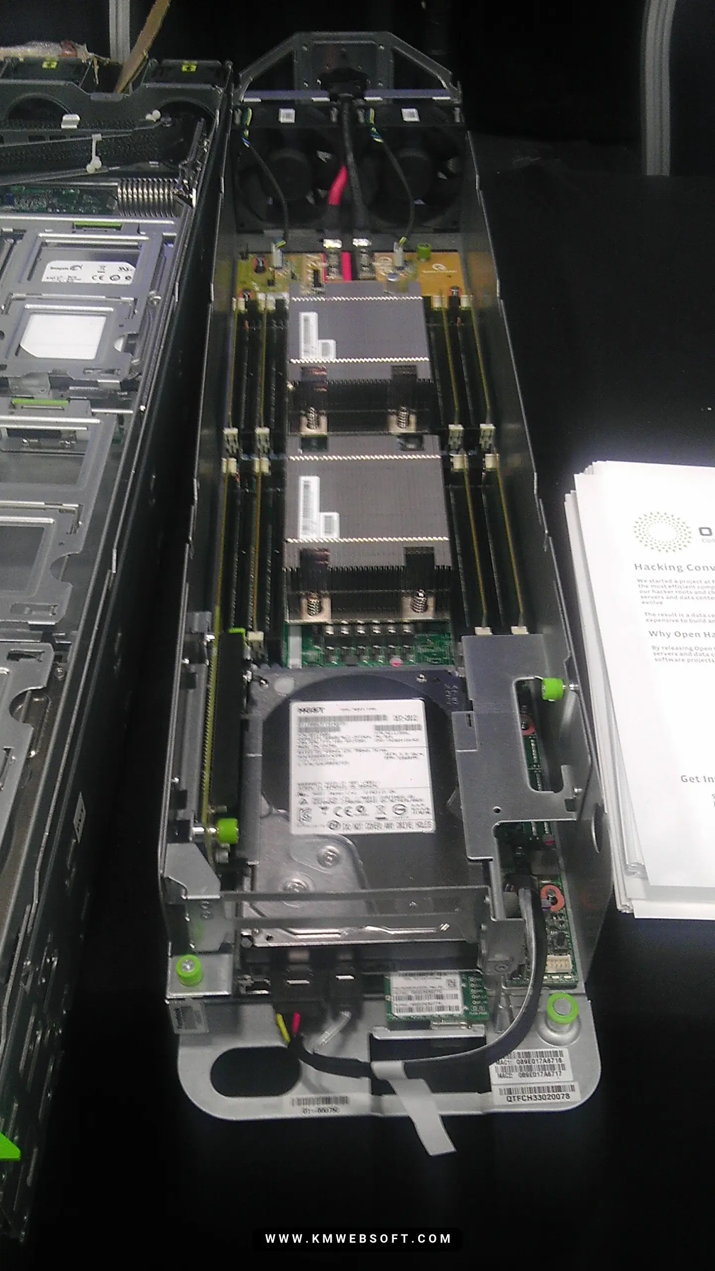 A photo of a server room with dedicated servers, representing unmanaged dedicated server freedom