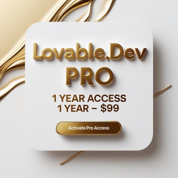 Lovable.dev Pro 1 Year Subscription - KMWEBSOFT.COM
