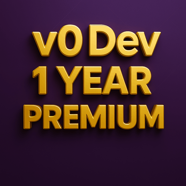 v0 Dev 1 Year Premium $60 USD -- KMWEBSOFT-COM