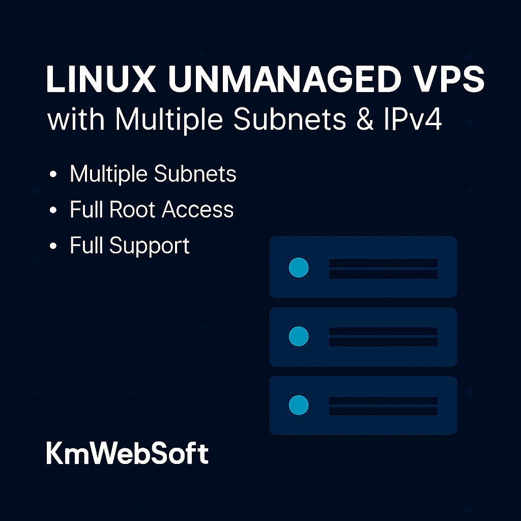 Linux Unmanaged Multiple Subnets VPS